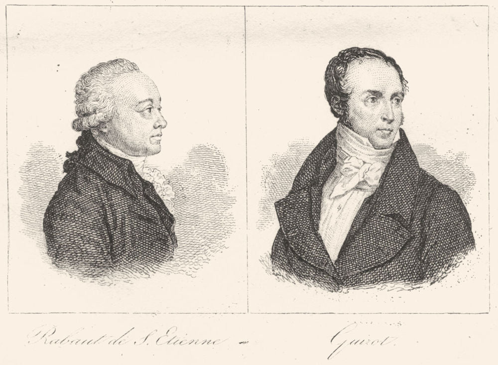GARD. Rabaut de S. Etienne; Guizot 1835 old antique vintage print picture